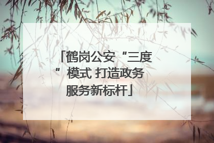 鹤岗公安“三度”模式 打造政务服务新标杆
