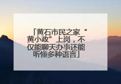 黄石市民之家“黄小政”上岗，不仅能聊天办事还能听懂多种语言