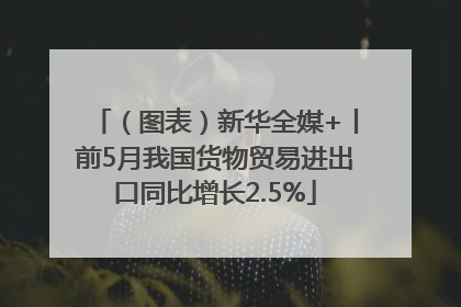 （图表）新华全媒+丨前5月我国货物贸易进出口同比增长2.5%