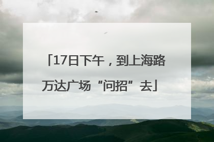 17日下午，到上海路万达广场“问招”去