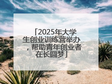 2025年大学生创业训练营举办，帮助青年创业者在长圆梦