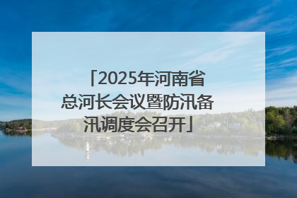 2025年河南省总河长会议暨防汛备汛调度会召开