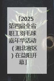 2025第四届全省职工羽毛球嘉年华活动（湘北赛区）在益阳开幕