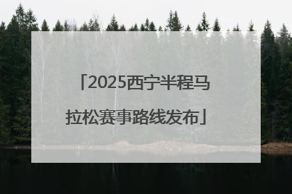 2025西宁半程马拉松赛事路线发布