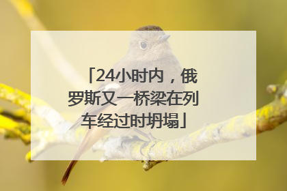 24小时内，俄罗斯又一桥梁在列车经过时坍塌