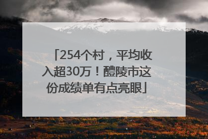 254个村，平均收入超30万！醴陵市这份成绩单有点亮眼