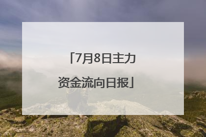 7月8日主力资金流向日报