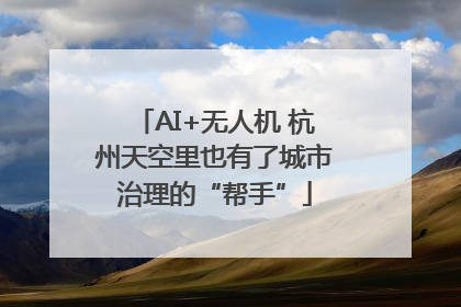 AI+无人机 杭州天空里也有了城市治理的“帮手”